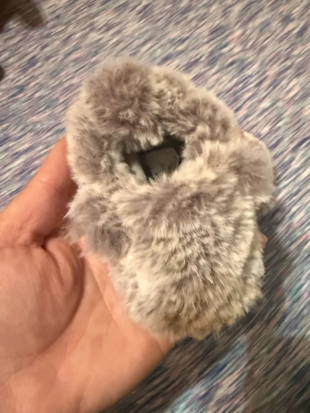NWOT Carter's Plush Faux-Fur Mittens - Taupe